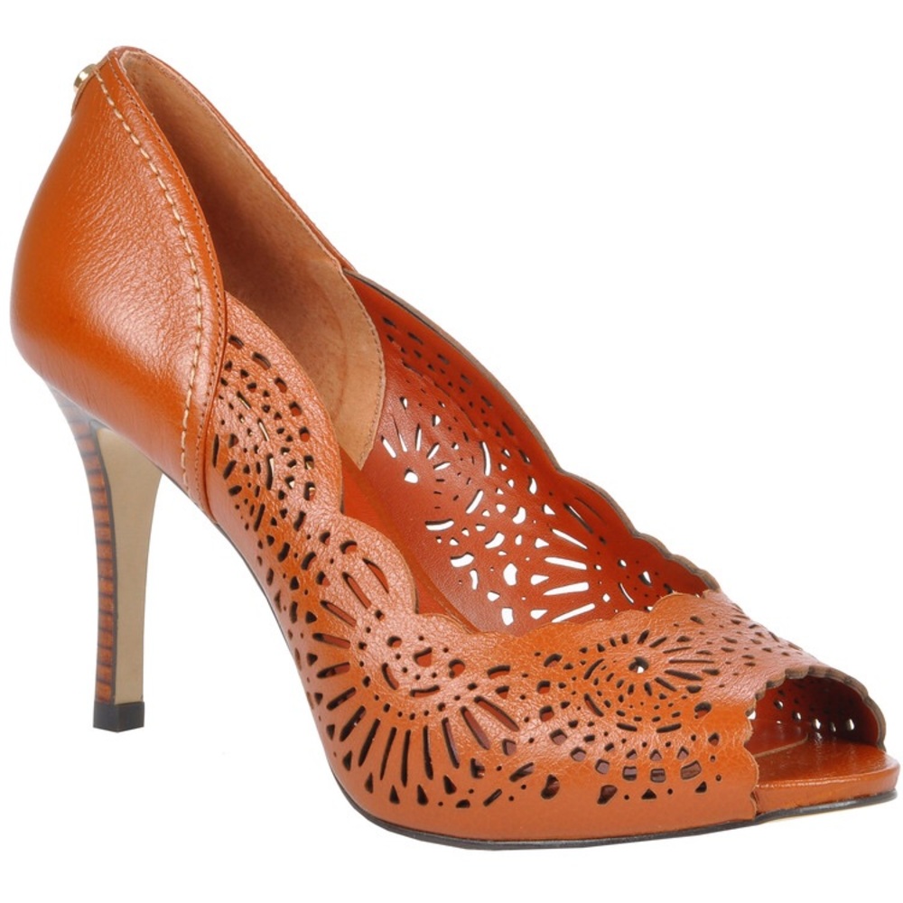 BRASILIA leather cutout heel